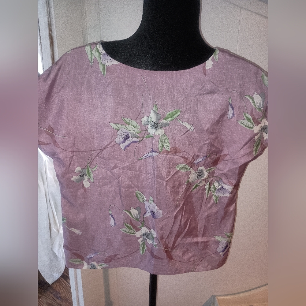 Floral Lavender Top & Skirt
